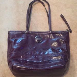 Burgundy coach purse